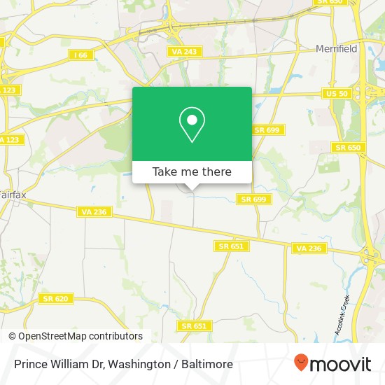 Prince William Dr, Fairfax, VA 22031 map