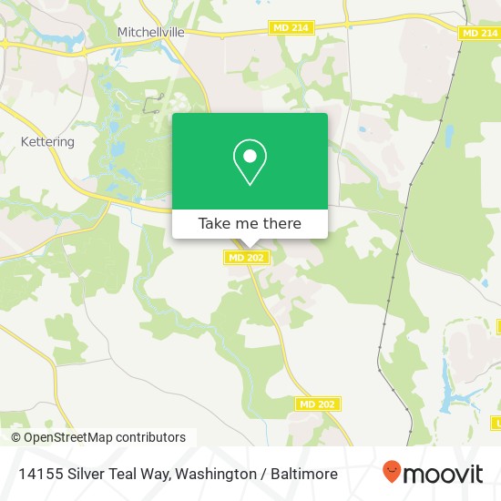 Mapa de 14155 Silver Teal Way, Upper Marlboro, MD 20774