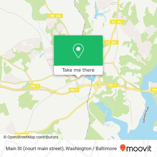 Mapa de Main St (court main street), Upper Marlboro, MD 20772