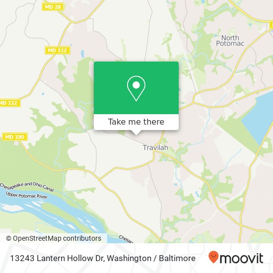 Mapa de 13243 Lantern Hollow Dr, Gaithersburg, MD 20878