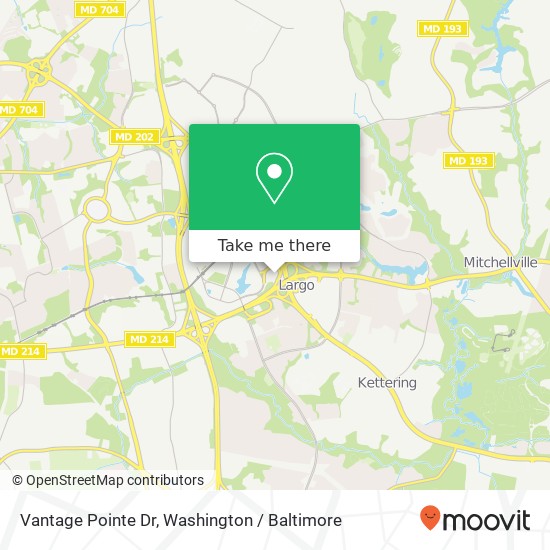 Mapa de Vantage Pointe Dr, Upper Marlboro (UPPER MARLBORO), MD 20774