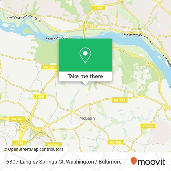 Mapa de 6807 Langley Springs Ct, McLean, VA 22101