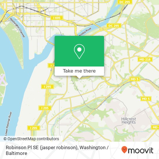 Robinson Pl SE (jasper robinson), Washington, DC 20020 map