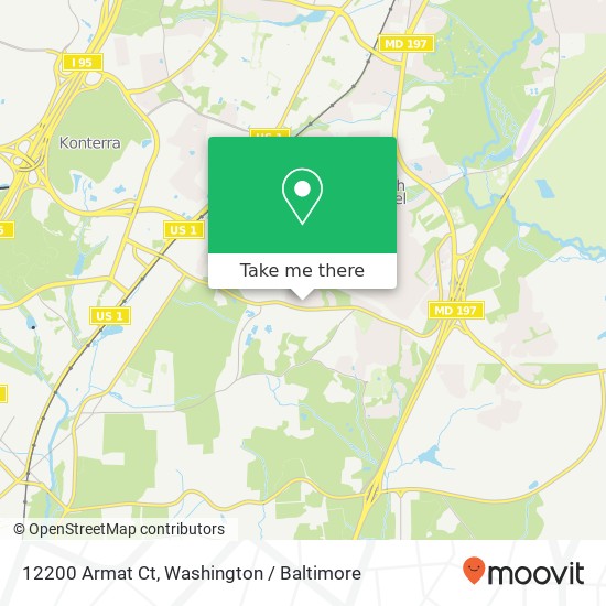 Mapa de 12200 Armat Ct, Laurel, MD 20708