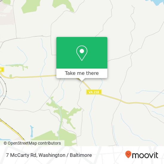 Mapa de 7 McCarty Rd, Fredericksburg, VA 22405