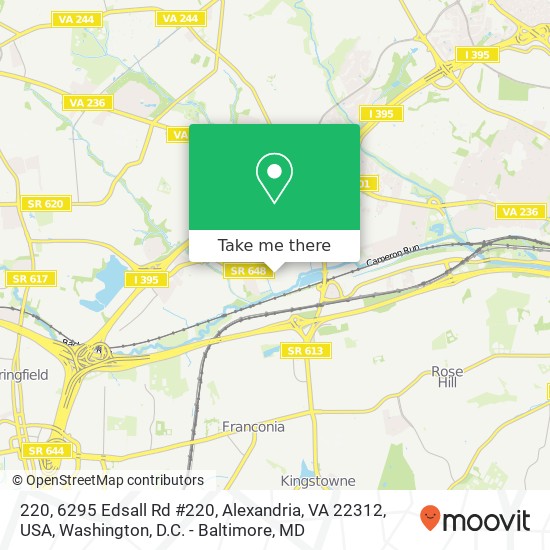 220, 6295 Edsall Rd #220, Alexandria, VA 22312, USA map