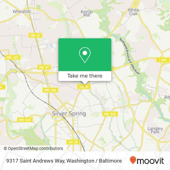 Mapa de 9317 Saint Andrews Way, Silver Spring (SILVER SPRING), MD 20901