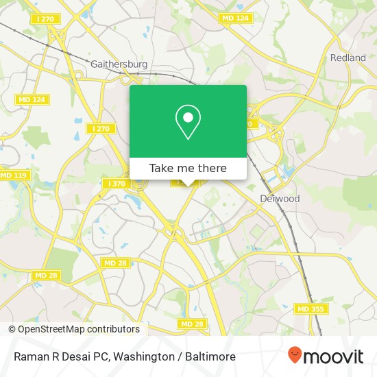 Mapa de Raman R Desai PC, 9081 Shady Grove Ct