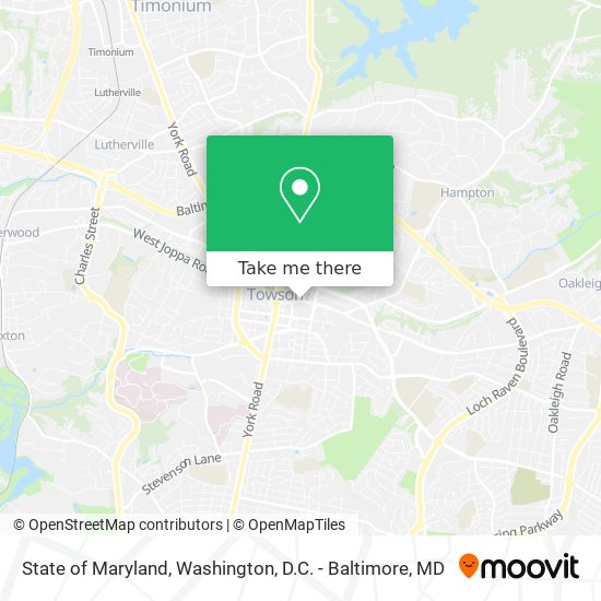 State of Maryland map