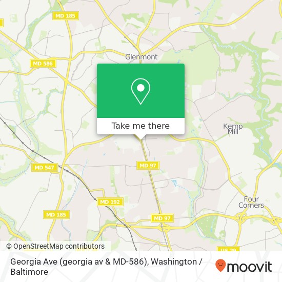 Mapa de Georgia Ave (georgia av & MD-586), Silver Spring, MD 20902