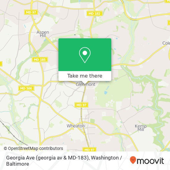 Mapa de Georgia Ave (georgia av & MD-183), Silver Spring, MD 20902