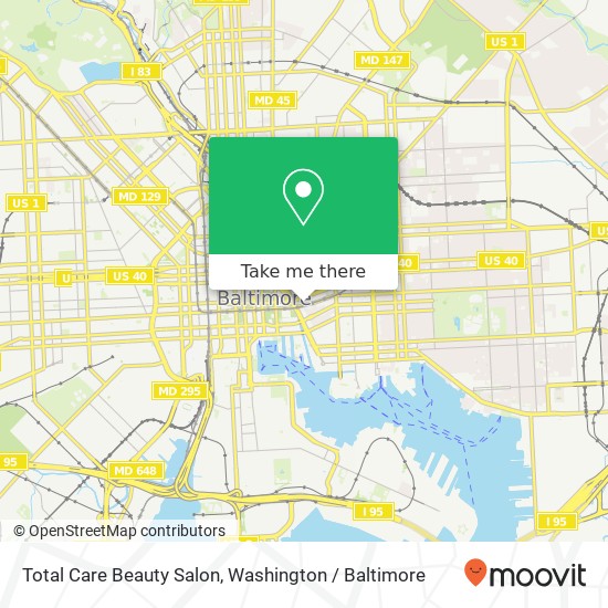 Total Care Beauty Salon, 818 E Baltimore St map