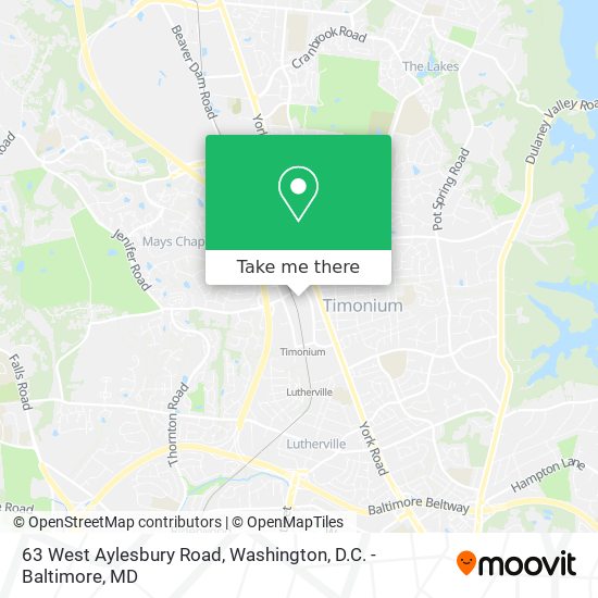 63 West Aylesbury Road map