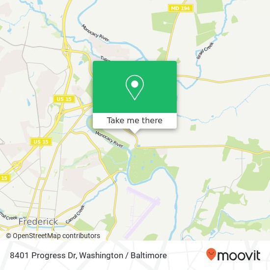 8401 Progress Dr, Frederick, MD 21701 map