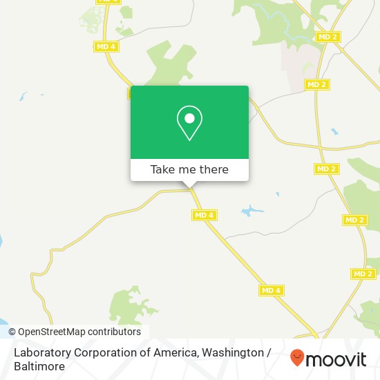 Mapa de Laboratory Corporation of America, 2025 Chaneyville Rd