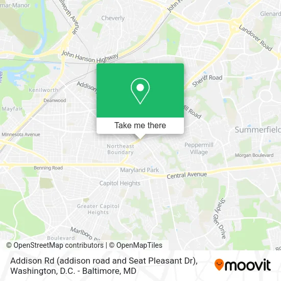 Addison Rd (addison road and Seat Pleasant Dr) map