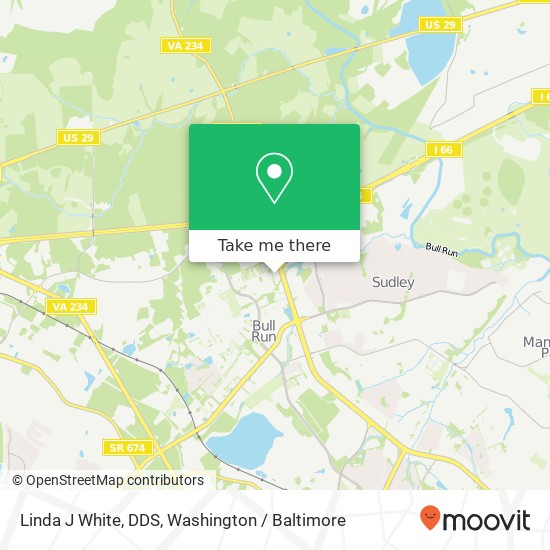 Mapa de Linda J White, DDS, 7518 Diplomat Dr
