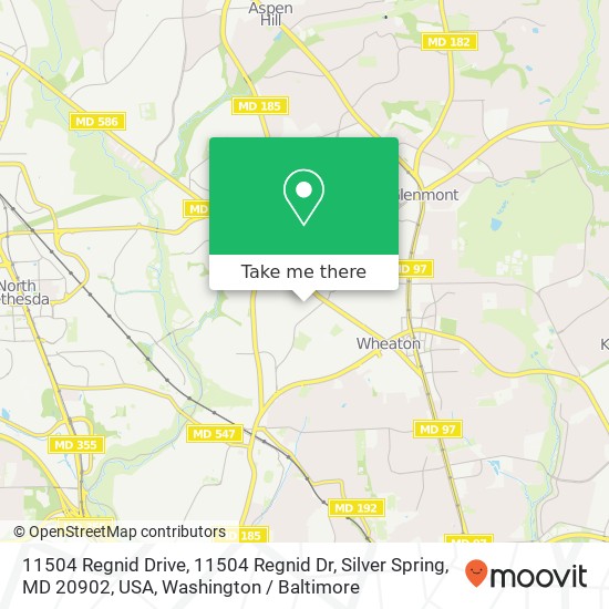 11504 Regnid Drive, 11504 Regnid Dr, Silver Spring, MD 20902, USA map