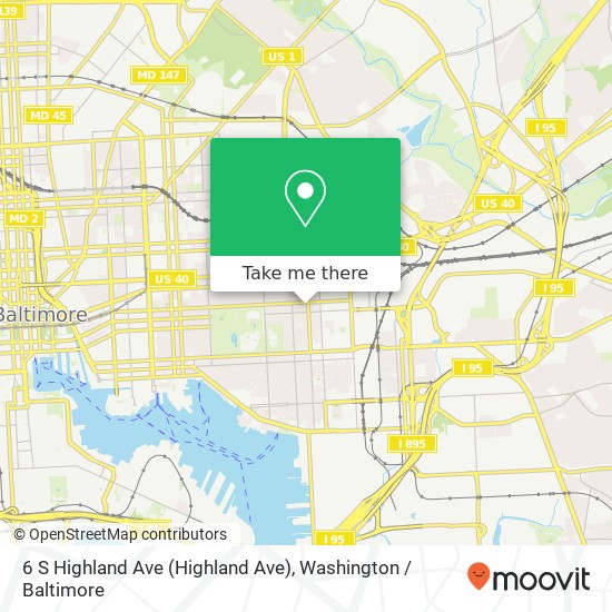 6 S Highland Ave (Highland Ave), Baltimore, MD 21224 map