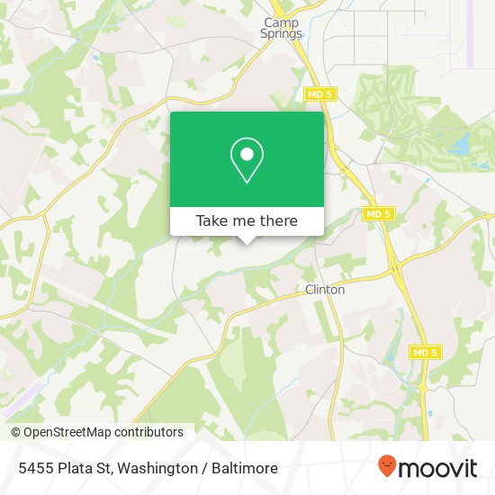 5455 Plata St, Clinton, MD 20735 map