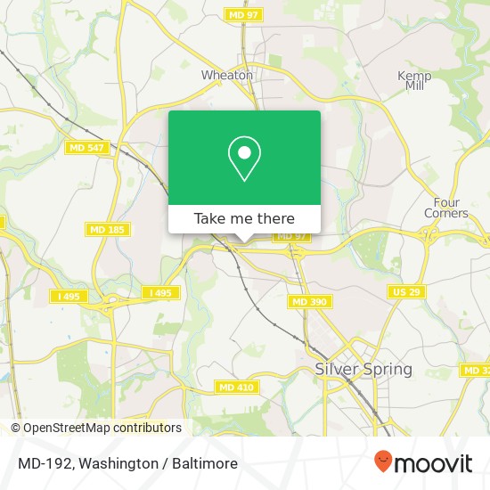 Mapa de MD-192, Silver Spring, MD 20910