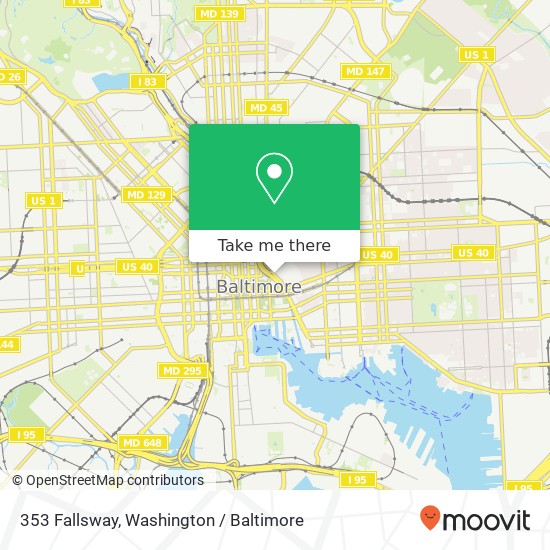 353 Fallsway, Baltimore, MD 21202 map