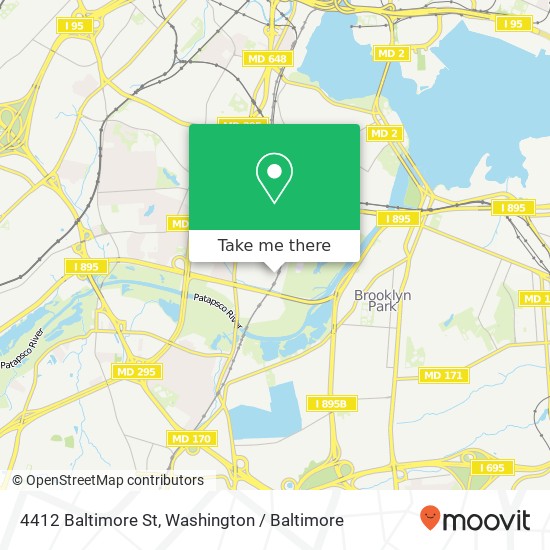 Mapa de 4412 Baltimore St, Halethorpe, MD 21227