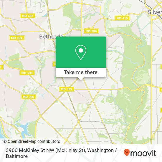 Mapa de 3900 McKinley St NW (McKinley St), Washington, DC 20015