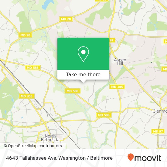 4643 Tallahassee Ave, Rockville, MD 20853 map