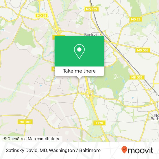 Mapa de Satinsky David, MD, 1201 Seven Locks Rd