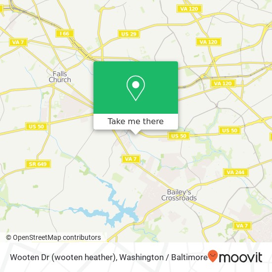 Mapa de Wooten Dr (wooten heather), Falls Church, VA 22044