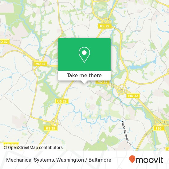 Mapa de Mechanical Systems, 8310 Guilford Rd