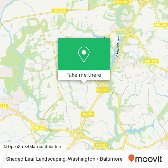 Mapa de Shaded Leaf Landscaping, 6120 Shaded Leaf Ct