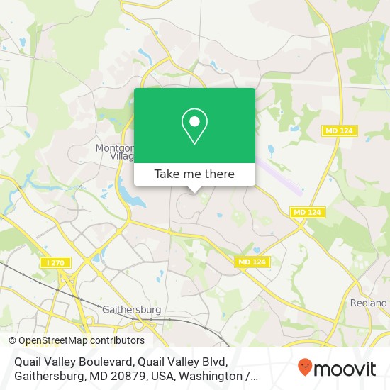 Mapa de Quail Valley Boulevard, Quail Valley Blvd, Gaithersburg, MD 20879, USA