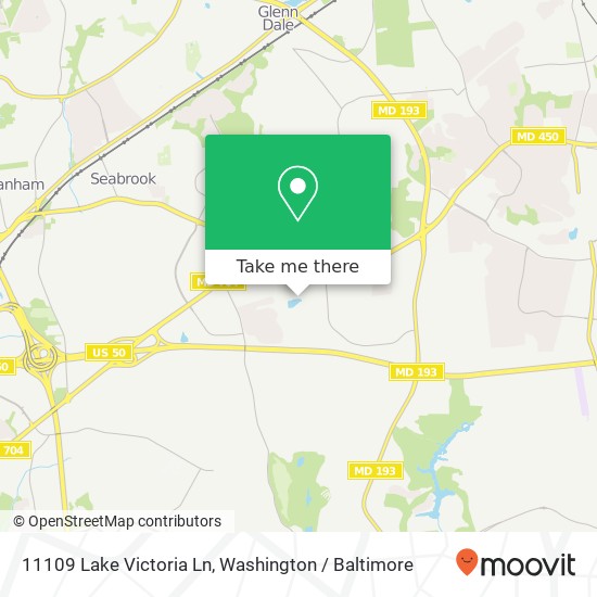 Mapa de 11109 Lake Victoria Ln, Bowie, MD 20720