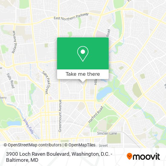 Mapa de 3900 Loch Raven Boulevard