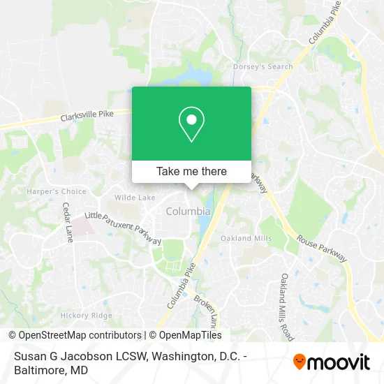 Susan G Jacobson LCSW map