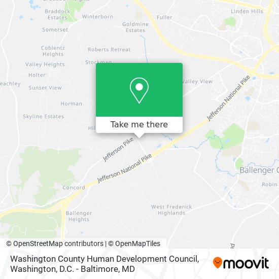 Mapa de Washington County Human Development Council
