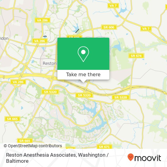 Reston Anesthesia Associates, 11341 Sunset Hills Rd map