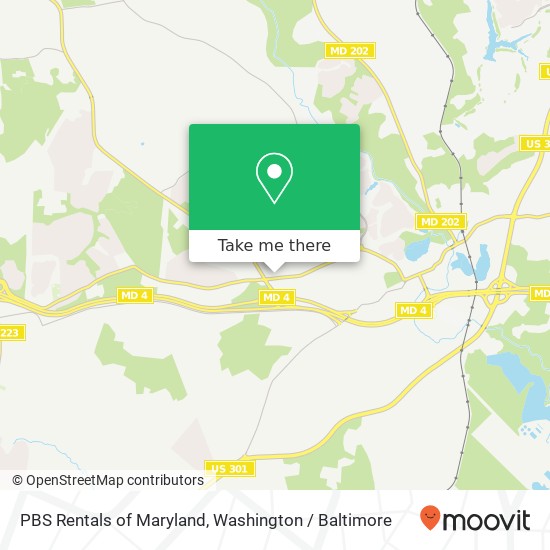 Mapa de PBS Rentals of Maryland, 13204 Old Marlboro Pike
