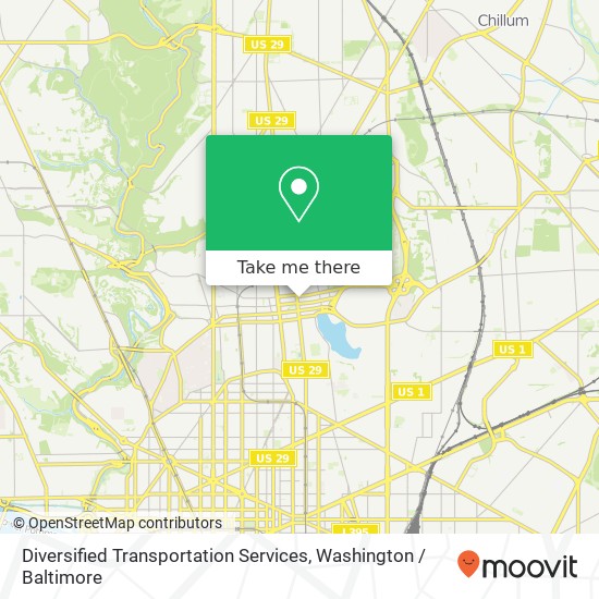 Diversified Transportation Services, 3113 Georgia Ave NW map