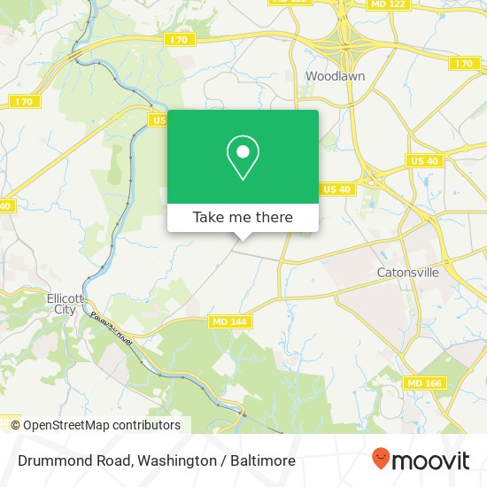 Mapa de Drummond Road, Drummond Rd, Catonsville, MD 21228, USA