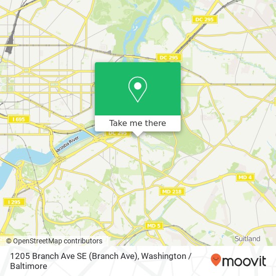 1205 Branch Ave SE (Branch Ave), Washington, DC 20019 map