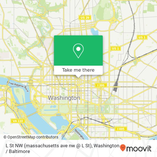 Mapa de L St NW (massachusetts ave nw @ L St), Washington, DC 20005