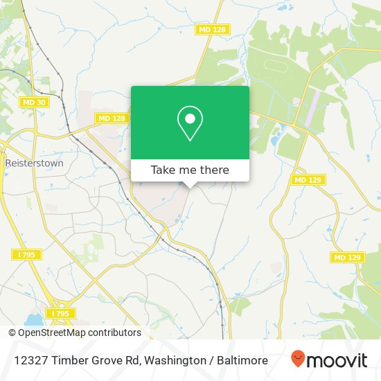 Mapa de 12327 Timber Grove Rd, Owings Mills, MD 21117