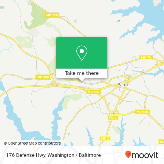 Mapa de 176 Defense Hwy, Annapolis, MD 21401