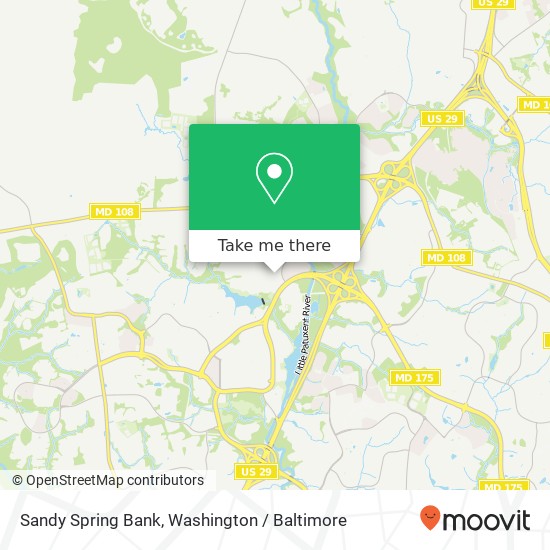 Mapa de Sandy Spring Bank, 5231 W Running Brook Rd
