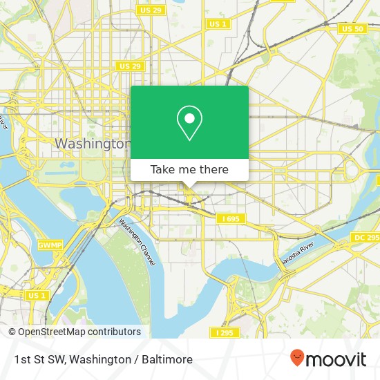 1st St SW, Washington (Washington DC), DC 20024 map