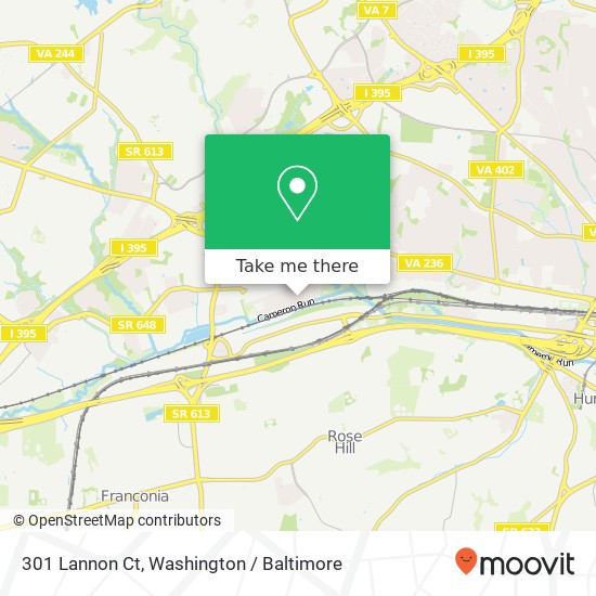 Mapa de 301 Lannon Ct, Alexandria, VA 22304