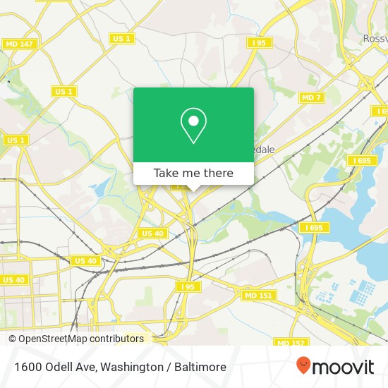 1600 Odell Ave, Rosedale, MD 21237 map